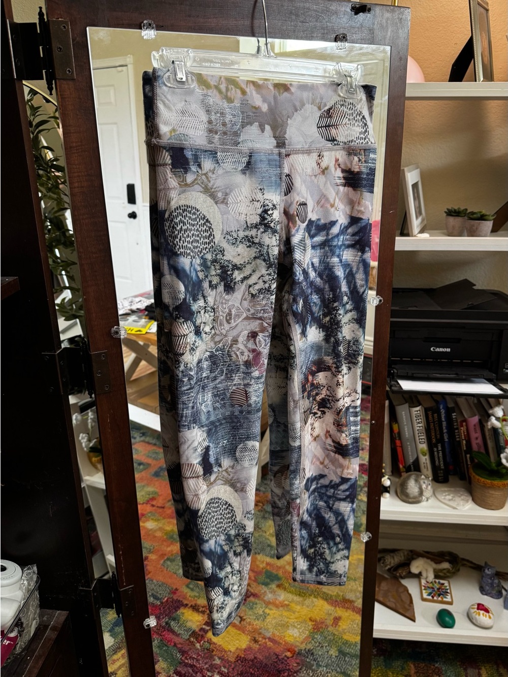 Savvi, Women’s Moondance Abstract Multi-Color Leggings